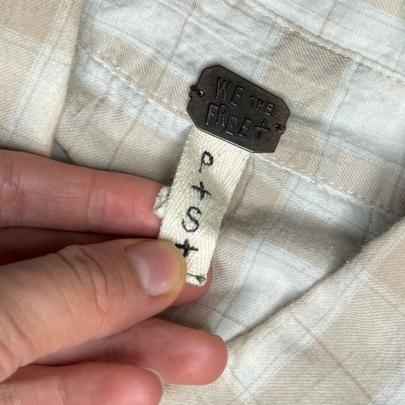 Cozy Cream Plaid Button Down | We The Free Small - Picture 2 of 4